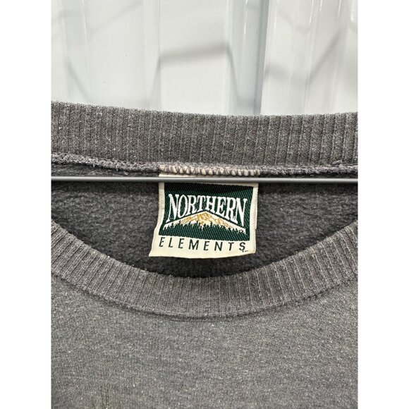 Vintage 90s Bass Fishing Northern Elements Sweatshirt Size XL 26" width - Picture 4 of 4